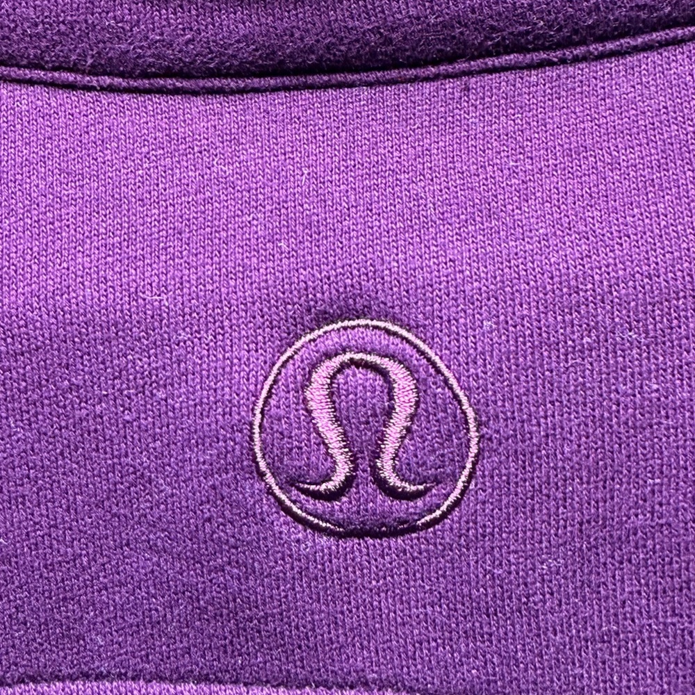 Lululemon Athletica Women's Purple Scuba Funnel Neck 1/4 Zip Sweater XL/XXL - Picture 3 of 4